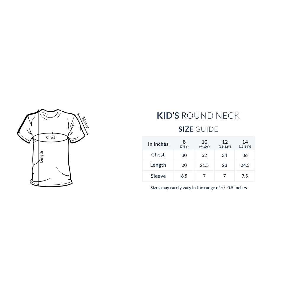 Kids_Half_Sleeve_Round_Neck_T-Shirt_printrove_size_guide